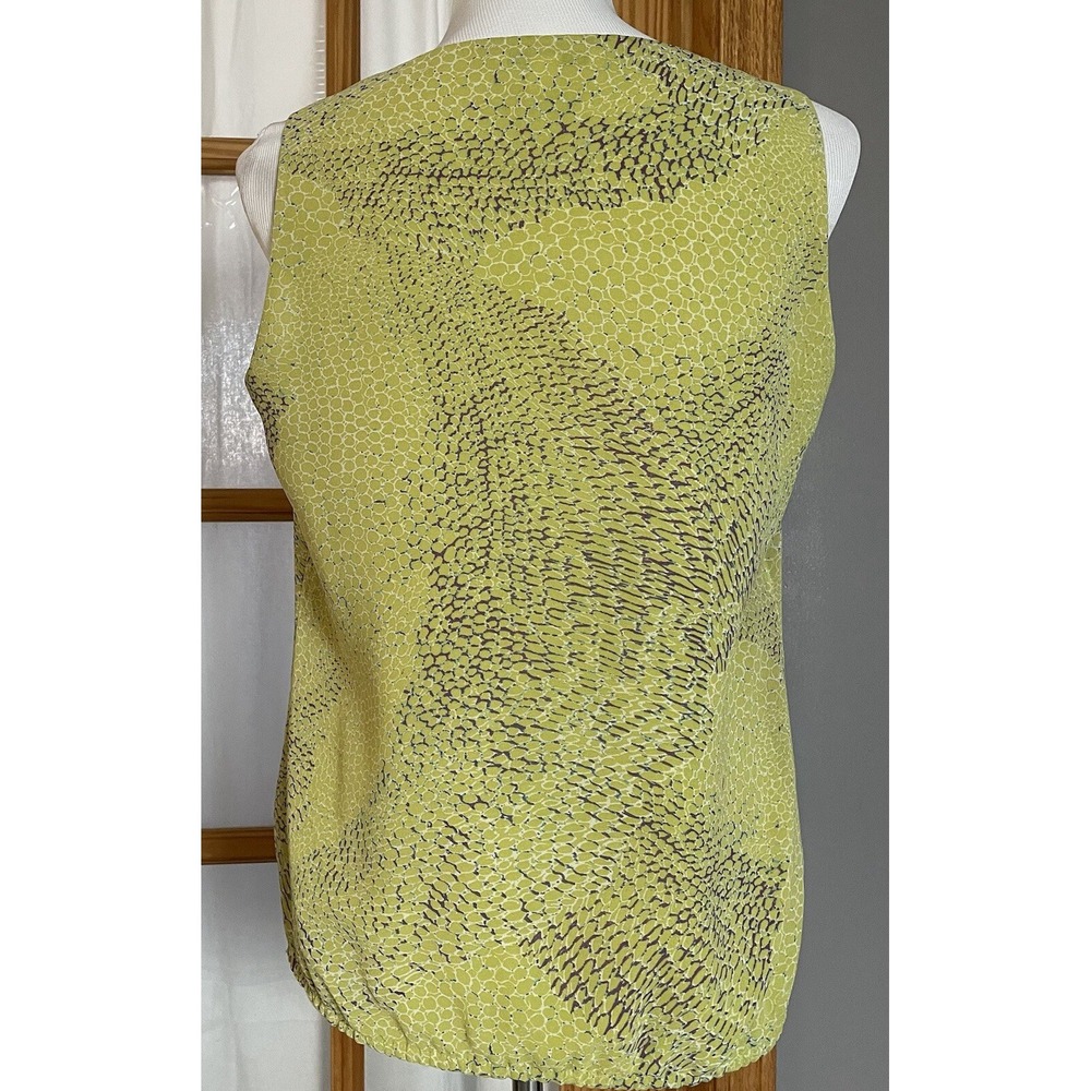 Lot Of 2 Tank Tops Womens Sz S Fuchsia Knit Green Chiffon Casual Career Classic - Picture 9 of 16